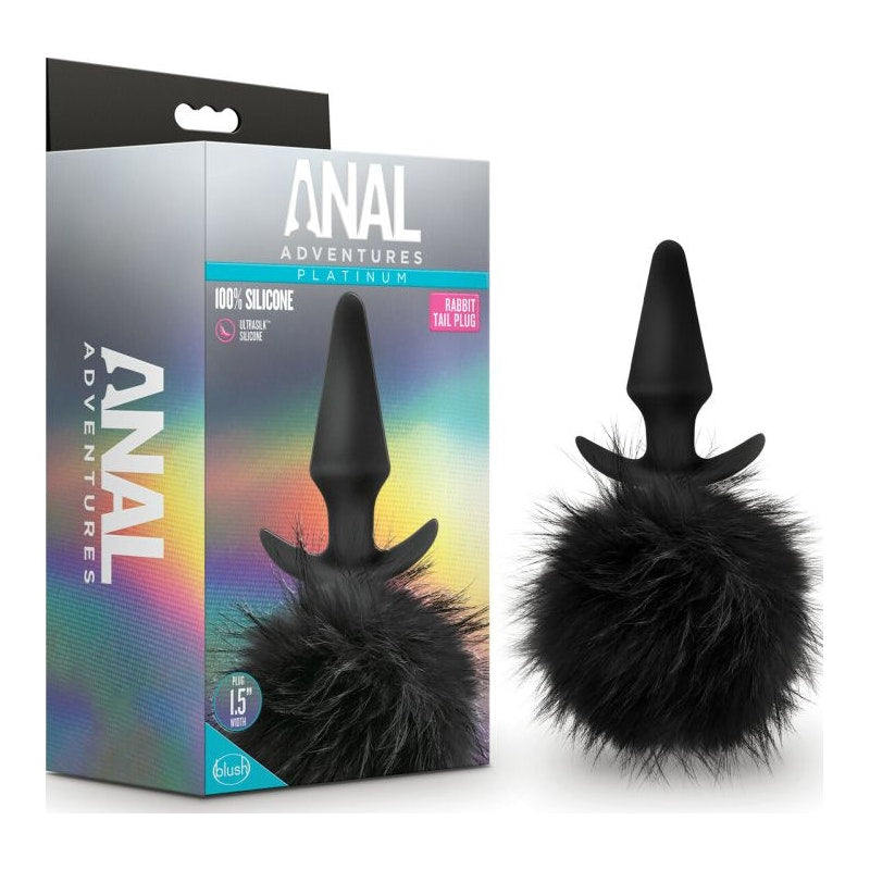 Luxe Anal Adventures Platinum Rabbit Tail Plug