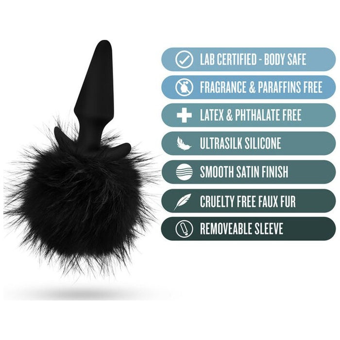 Luxe Anal Adventures Platinum Rabbit Tail Plug
