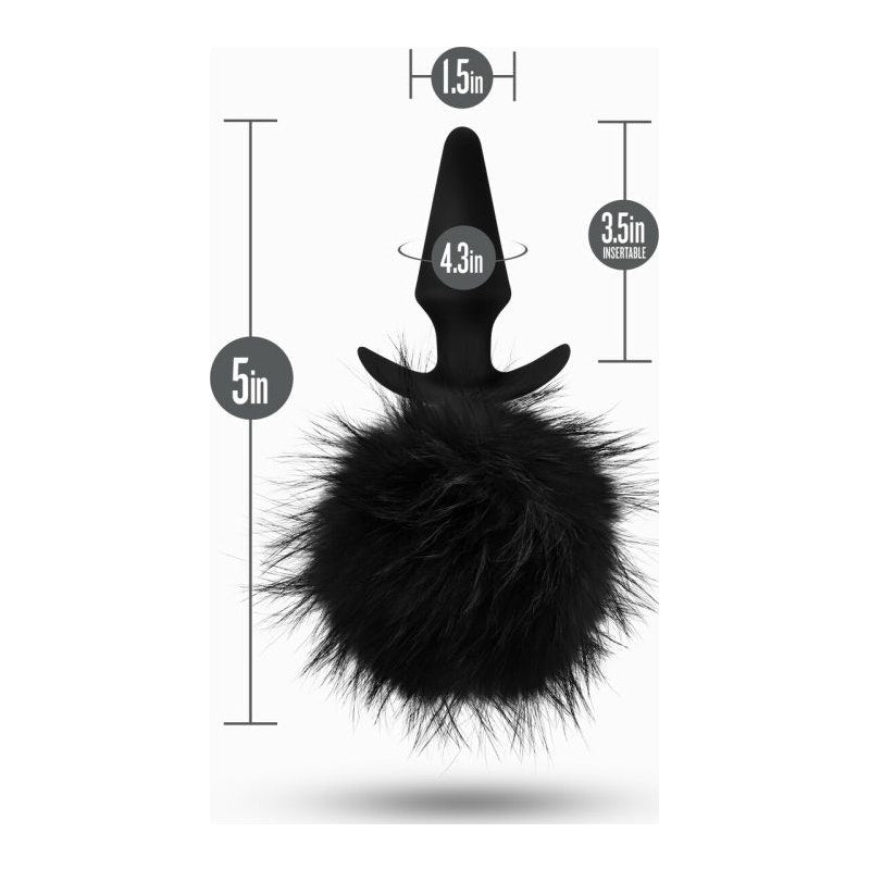 Luxe Anal Adventures Platinum Rabbit Tail Plug