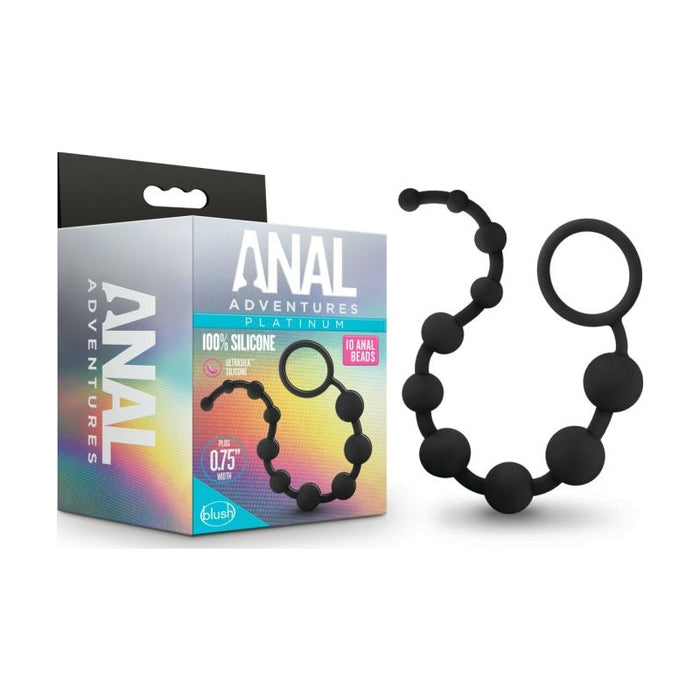 Blush Novelties Anal Adventures Platinum Silicone 10 Anal Beads