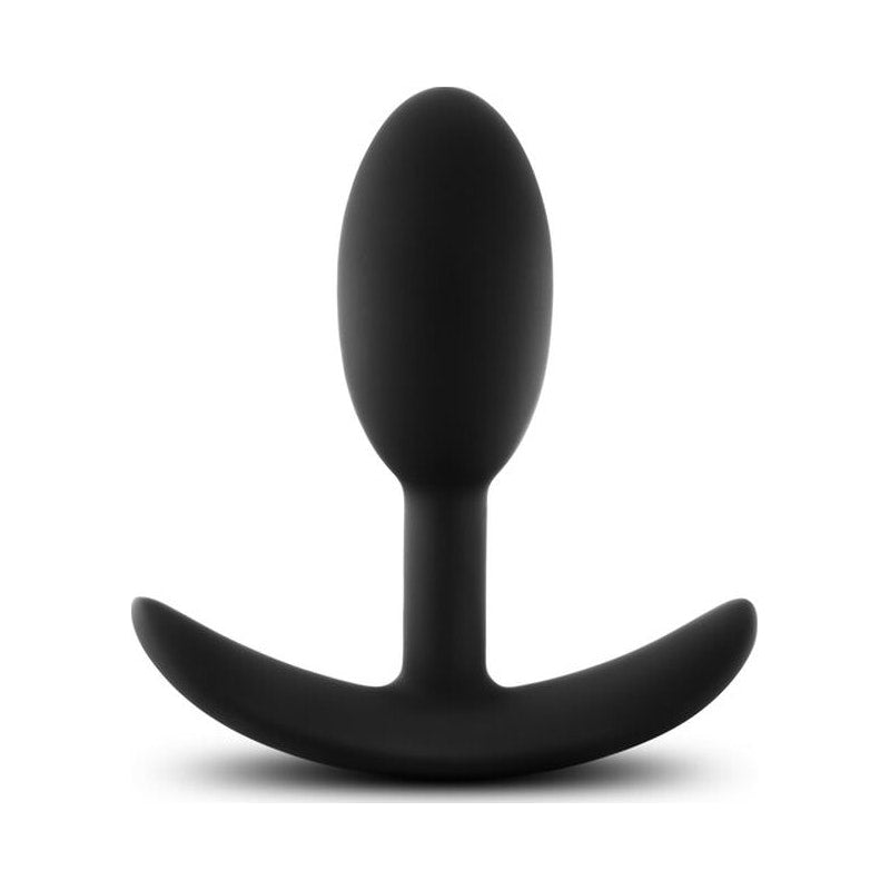 Anal Adventures Platinum Vibra Slim Anal Plug, 3"/7.6cm, Black