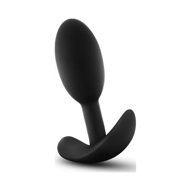 Anal Adventures Platinum Vibra Slim Anal Plug, 3"/7.6cm, Black