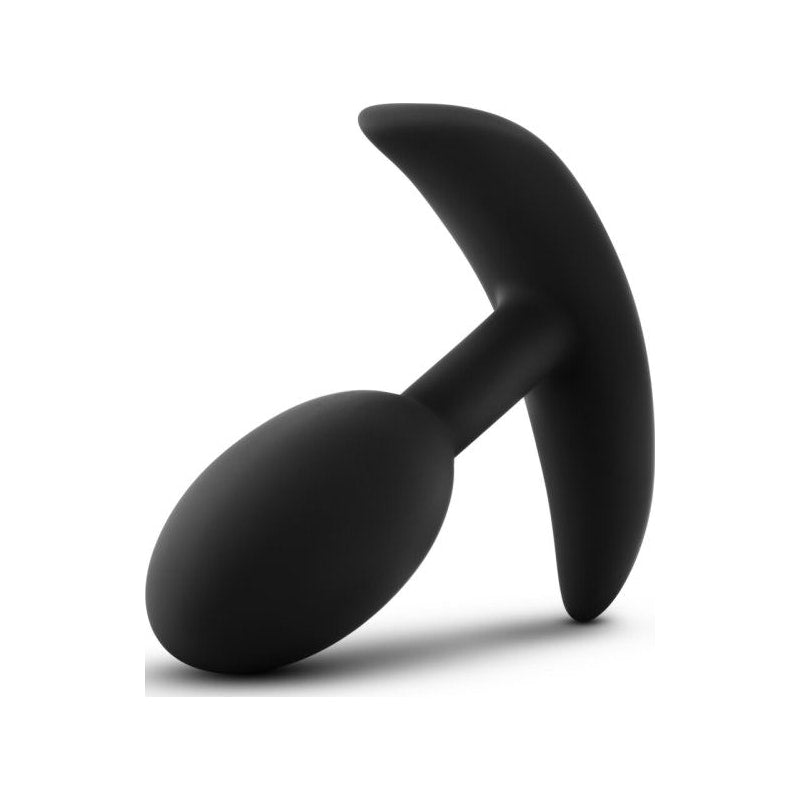Anal Adventures Platinum Vibra Slim Anal Plug, 3"/7.6cm, Black