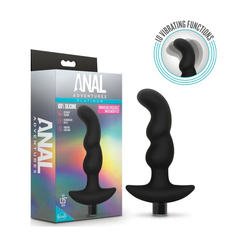 Blush Novelties Anal Adventures Platinum Silicone Prostate Massager 03