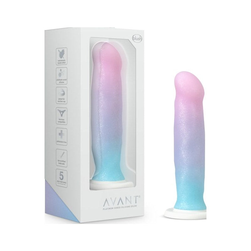 Avant ' Lucky' Silicone Dildo, 8"/20cm, Mauve