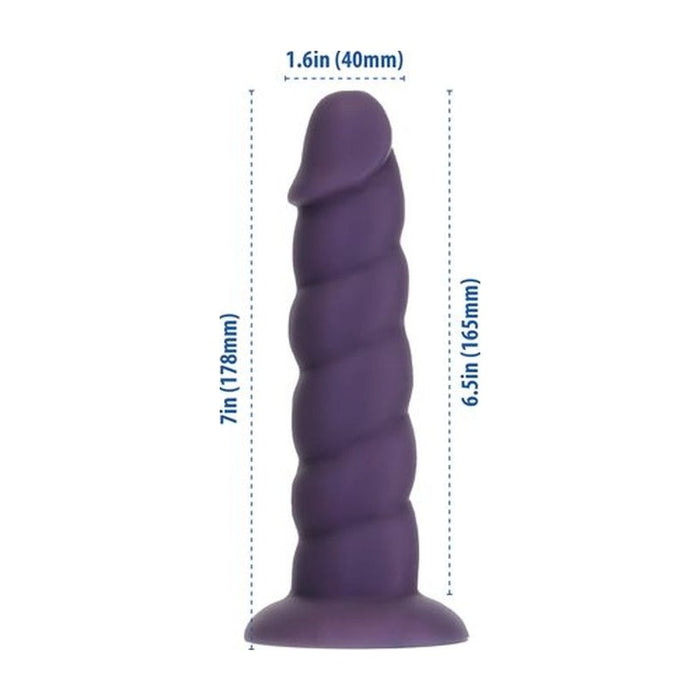 Addiction Unicorn Dildo 7"/18cm, Purple