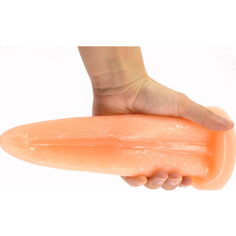 FAAK Tongue Shape Anal Plug Flesh