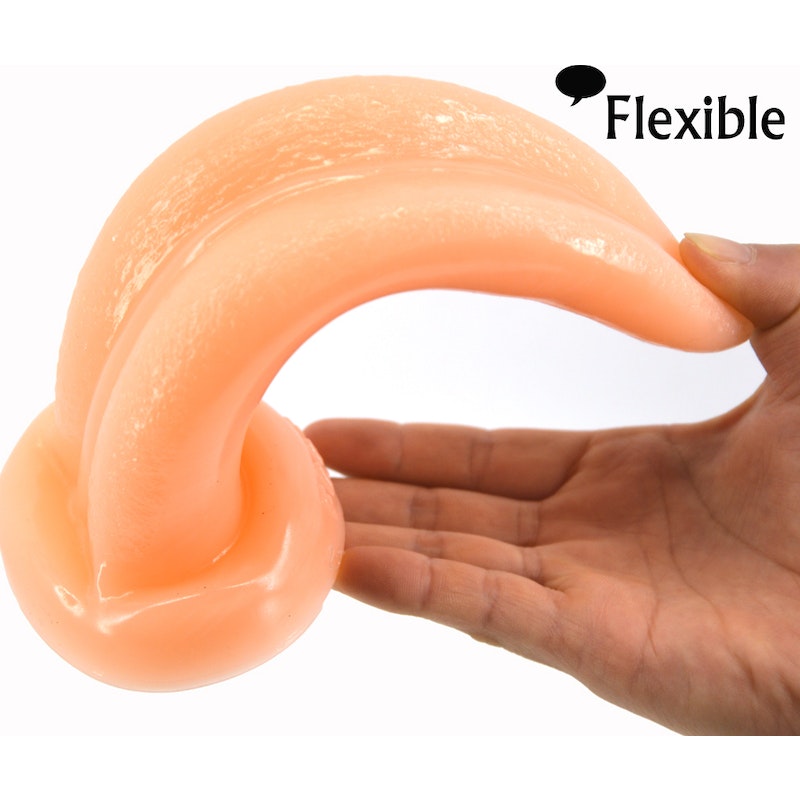 FAAK Tongue Shape Anal Plug Flesh