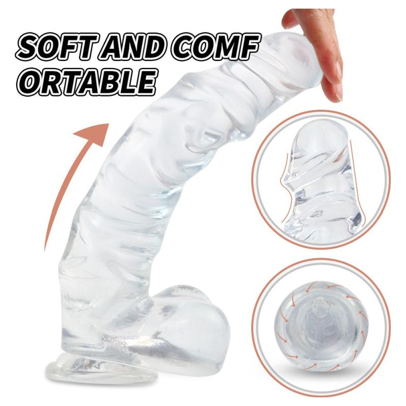 Kennard Dong with Balls Clear Large (25cm length)