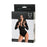 Glossy Alessia Wetlook Bodysuit with Zip, Black, S-XL