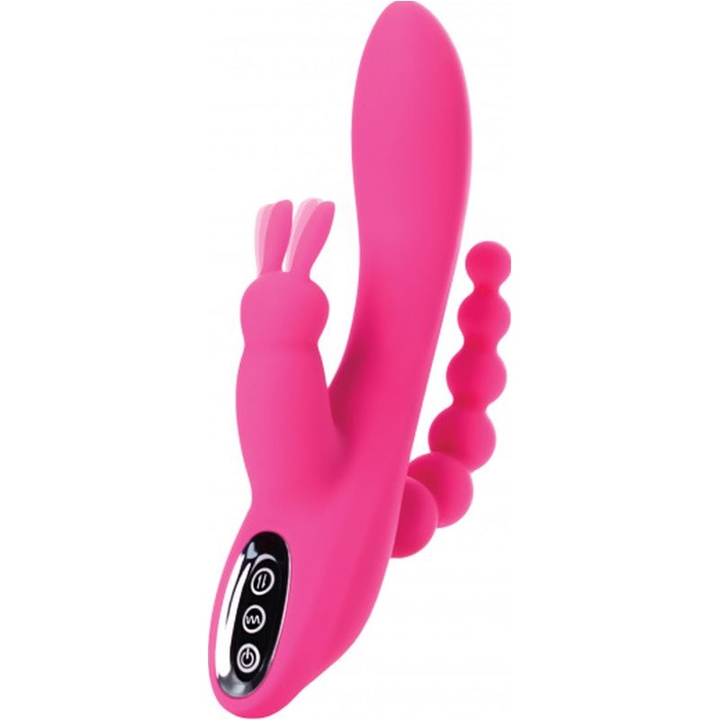 JOS Spanky Triple Stimulator Pink 21cm x 3.4 cm