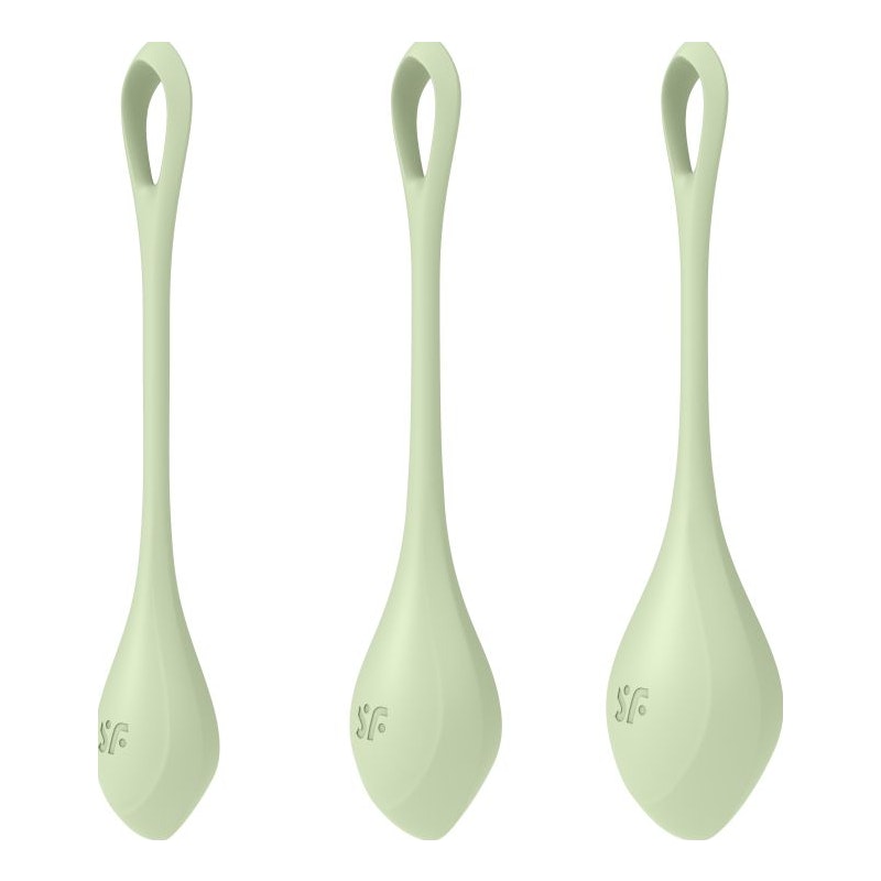 Satisfyer Yoni Power Balls 2 Green 3 Pc Set