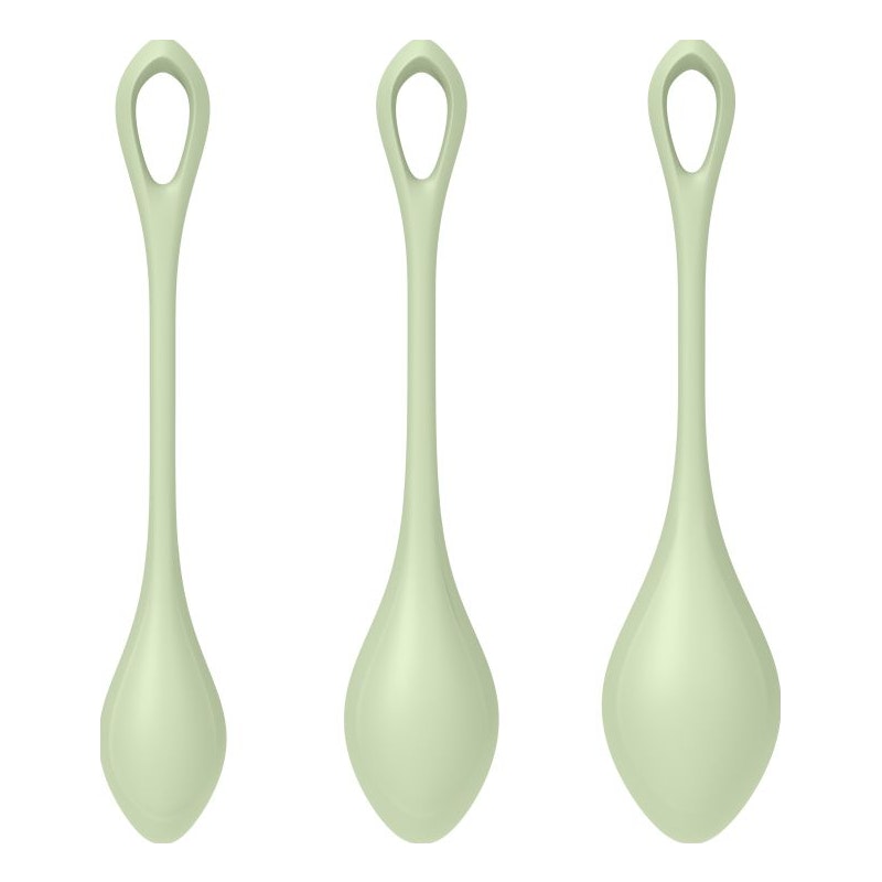 Satisfyer Yoni Power Balls 2 Green 3 Pc Set
