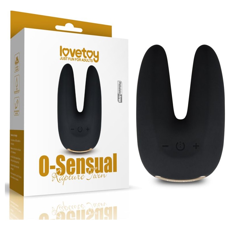 Lovetoy O Sensual Rapture Twin Vibrator, Black