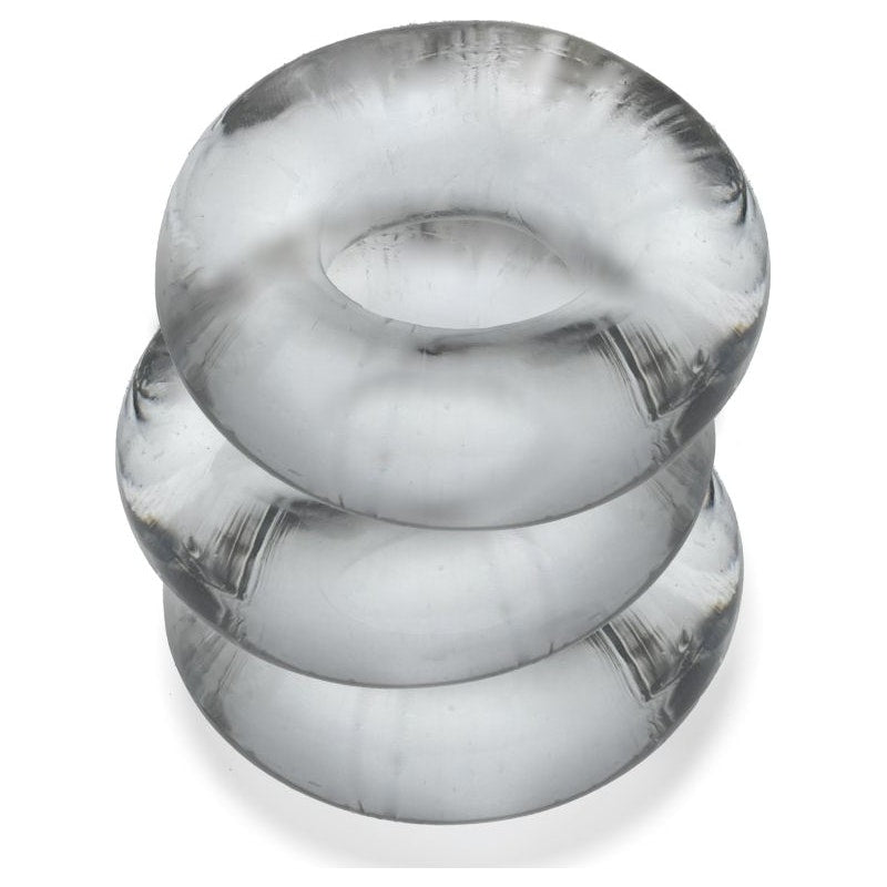 OxBalls Fat Willy Jumbo Cockrings, 3-Pack, One Size, Clear