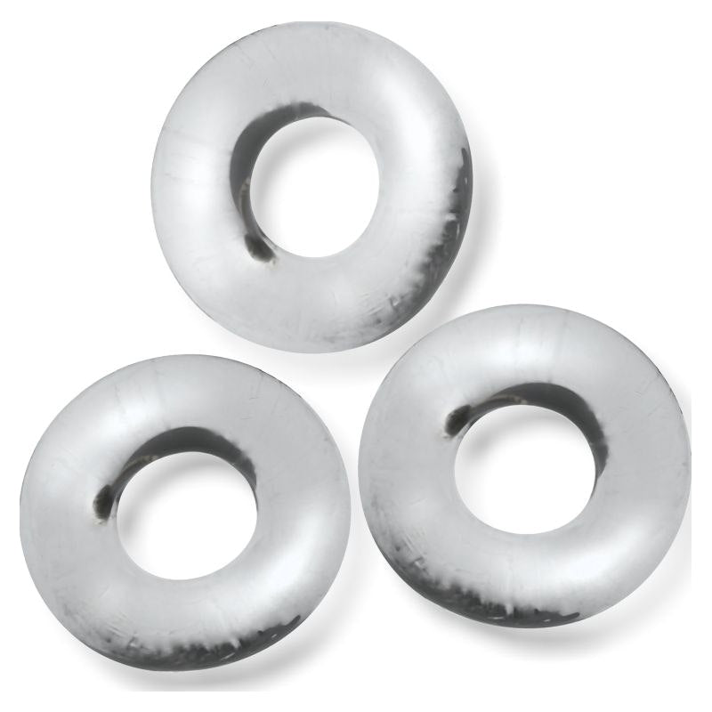 OxBalls Fat Willy Jumbo Cockrings, 3-Pack, One Size, Clear