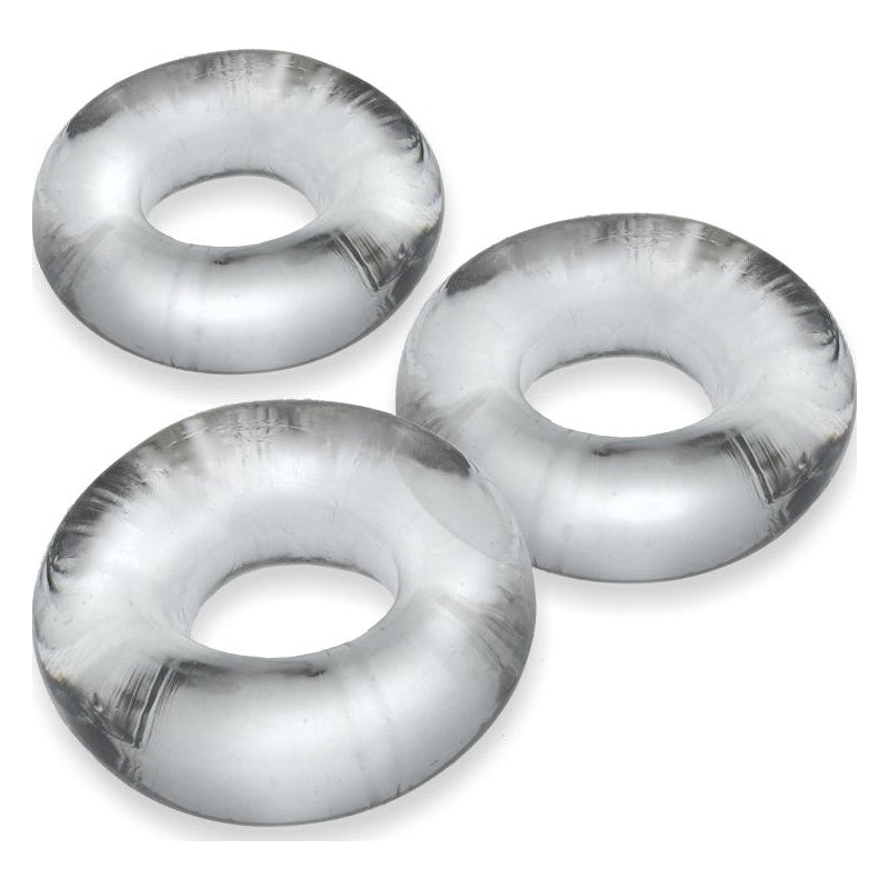 OxBalls Fat Willy Jumbo Cockrings, 3-Pack, One Size, Clear