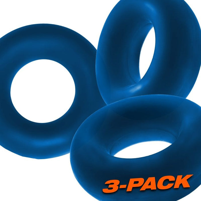 OxBalls Fat Willy 3 Pc Jumbo Cockrings Space Blue