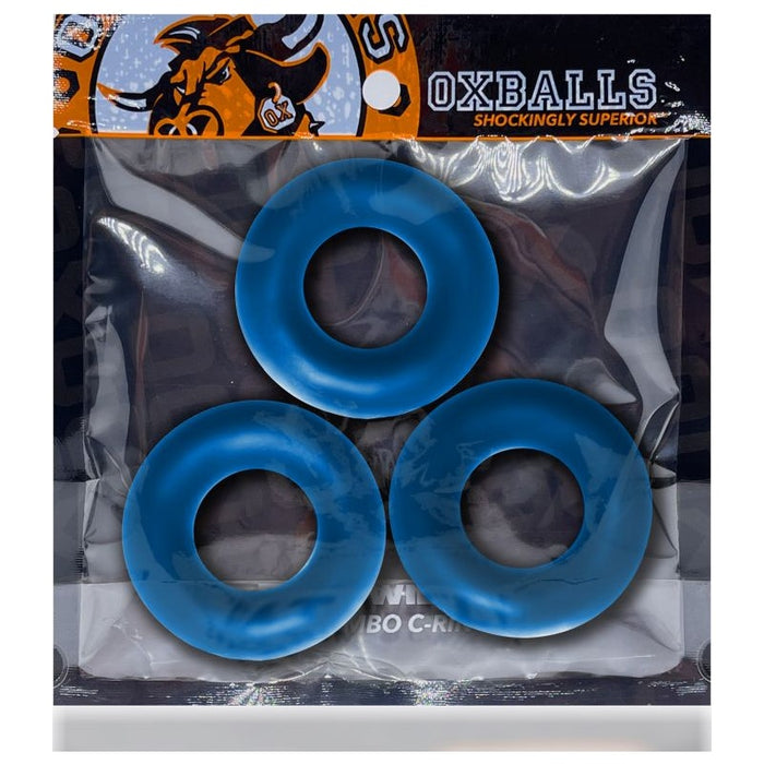 OxBalls Fat Willy 3 Pc Jumbo Cockrings Space Blue