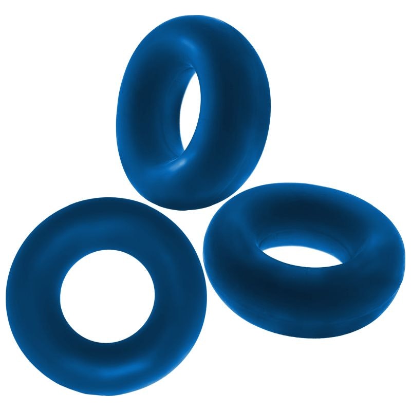 OxBalls Fat Willy 3 Pc Jumbo Cockrings Space Blue