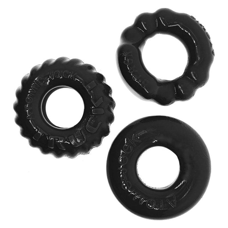 OxBalls Bonemaker 3 Pc Cockring Set Black