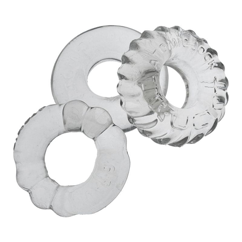OxBalls Bonemaker 3 Pc Cockring Set Clear