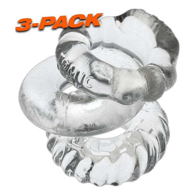 OxBalls Bonemaker 3 Pc Cockring Set Clear