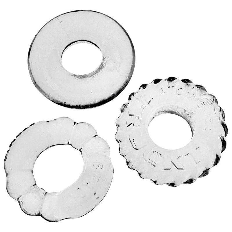 OxBalls Bonemaker 3 Pc Cockring Set Clear