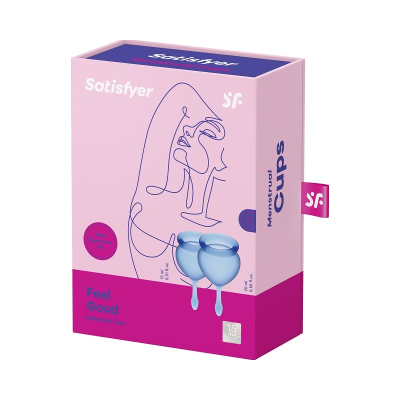 Satisfyer Feel Confident Menstrual Cup Dark Blue 2pcs