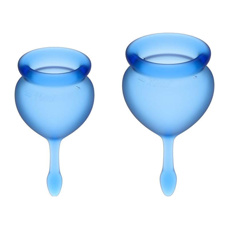 Satisfyer Feel Confident Menstrual Cup Dark Blue 2pcs