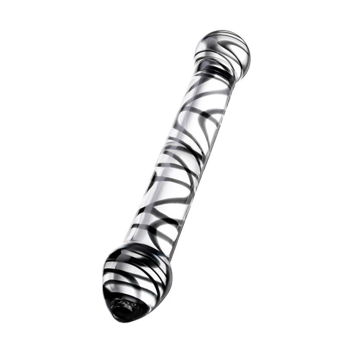 Sexus Glass Dildo Duo Black Swirl 20.5cm