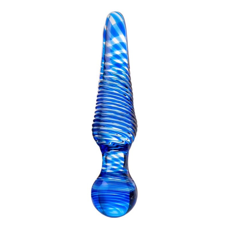 Sexus Glass Dildo Blue 17cm