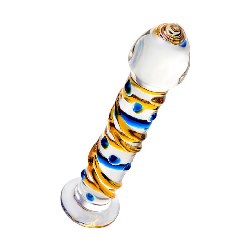 Sexus Glass Dildo, Yellow, 17.2cm