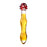 Sexus Glass Dildo Yellow/Red 20,5 cm