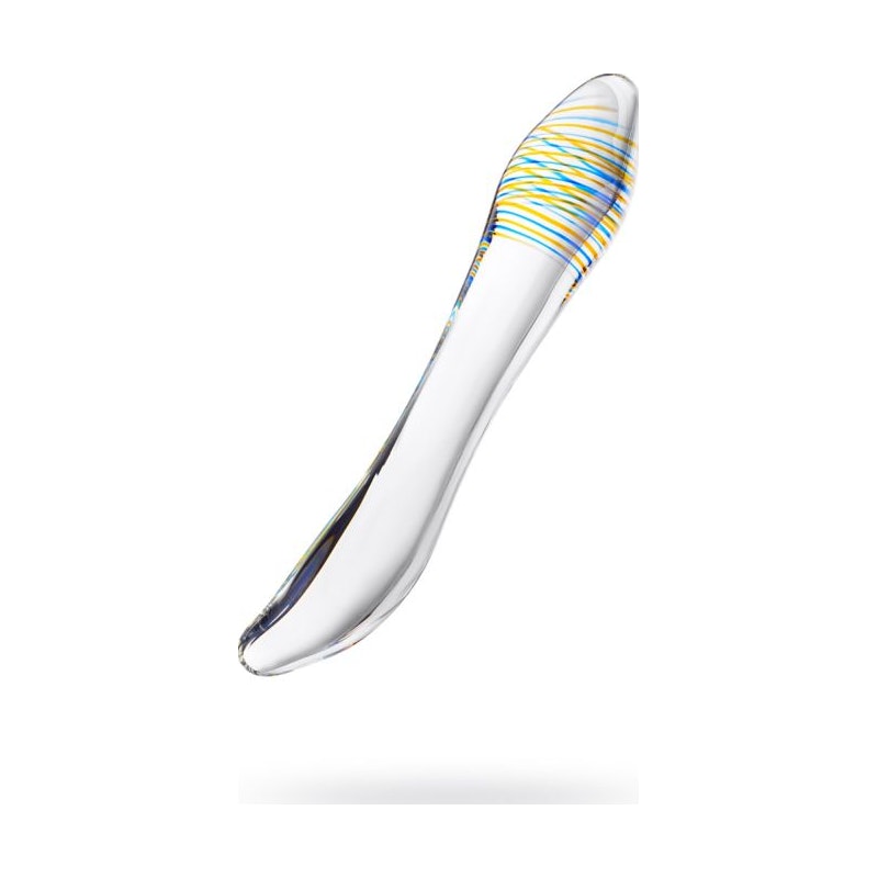 Sexus Glass Dildo Yellow/Blue 20cm