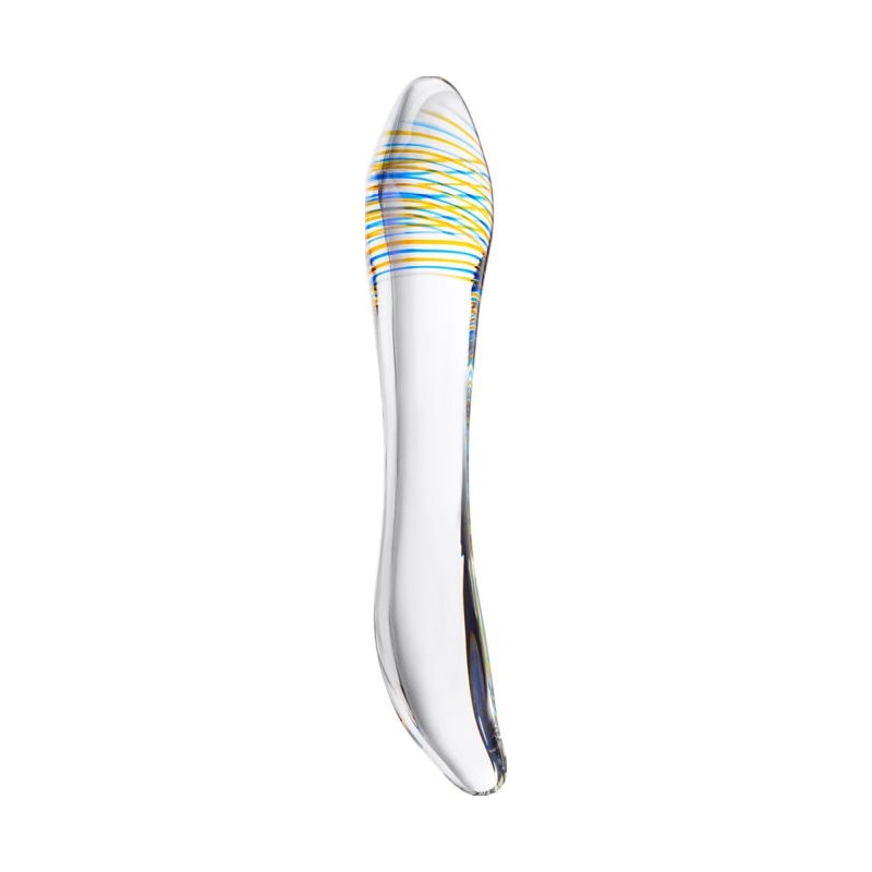 Sexus Glass Dildo Yellow/Blue 20cm