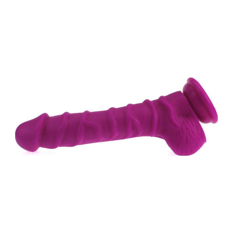 X-MEN Realistic Dildo, Ridged Shaft w Balls, 22cm, PInk