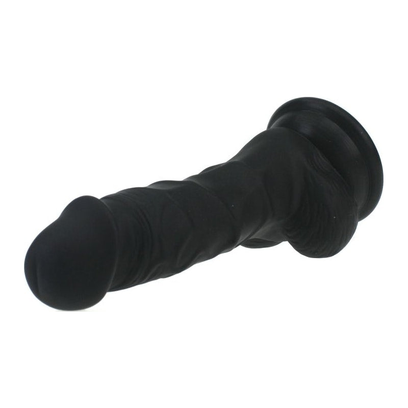 X-MEN Realistic Dildo Veined Shaft w Balls Black 17cm