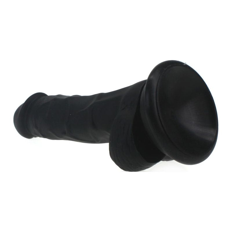 X-MEN Realistic Dildo Veined Shaft w Balls Black 17cm