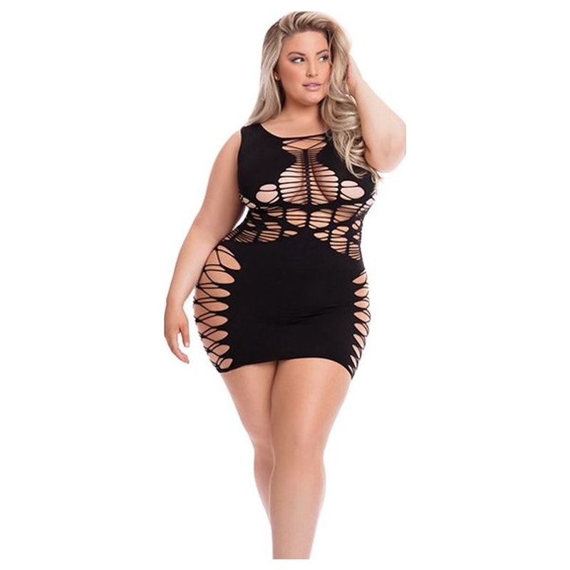 Pink Lipstick Dynamite Diva Mini Dress - Black/Red, Queen
