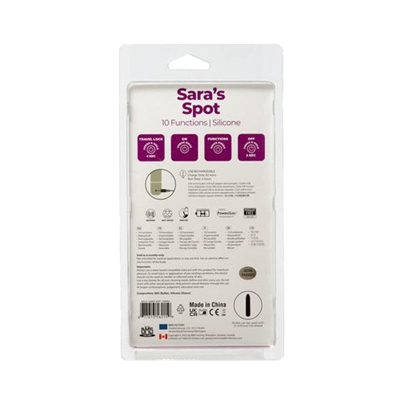 PowerBullet Sara’s Spot G-Spot Vibrator, Purple