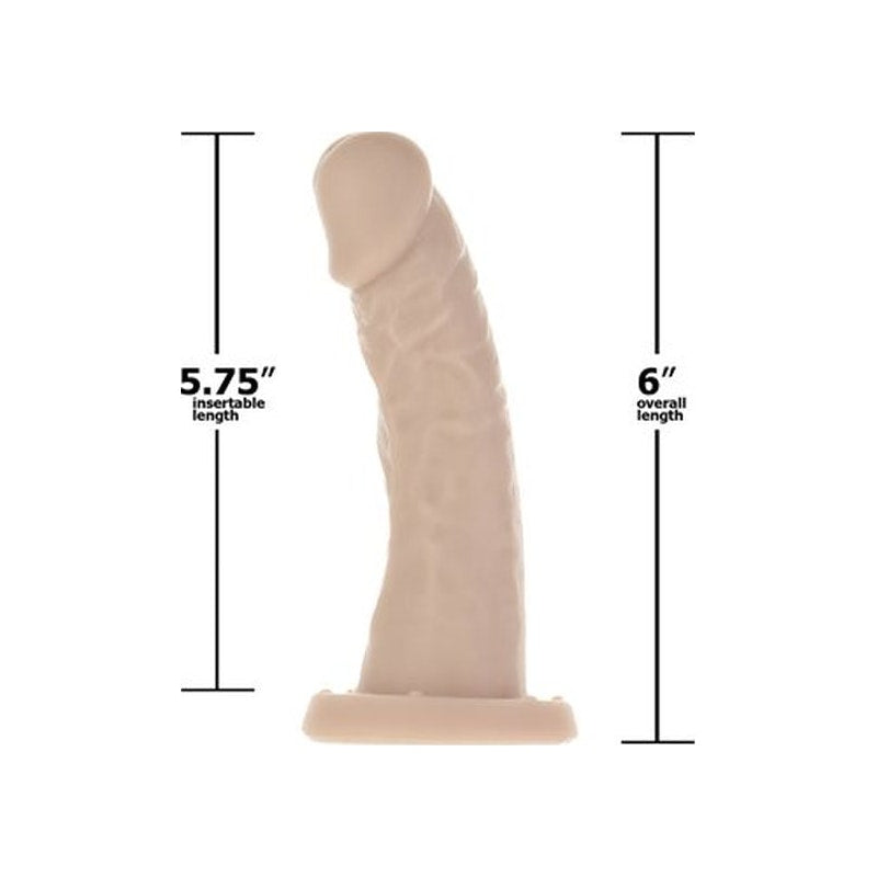 Addiction Edward 6in/15cm Dong w Bullet, Beige