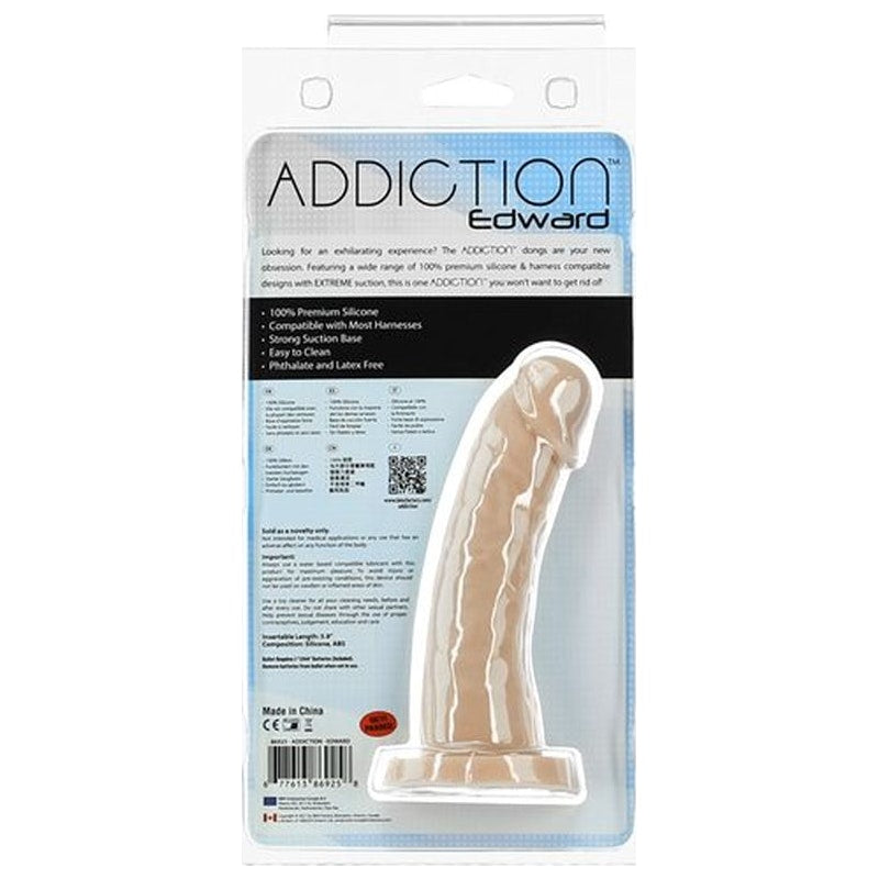Addiction Edward 6in/15cm Dong w Bullet, Beige