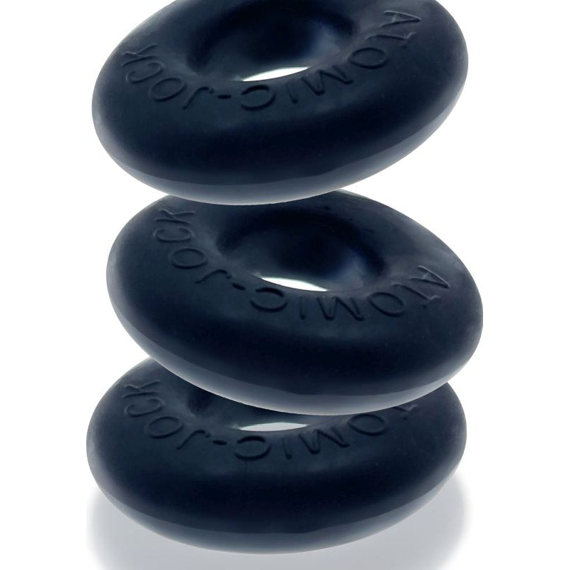 OxBalls Ringer Cockring 3-pack, Night edition (Black)