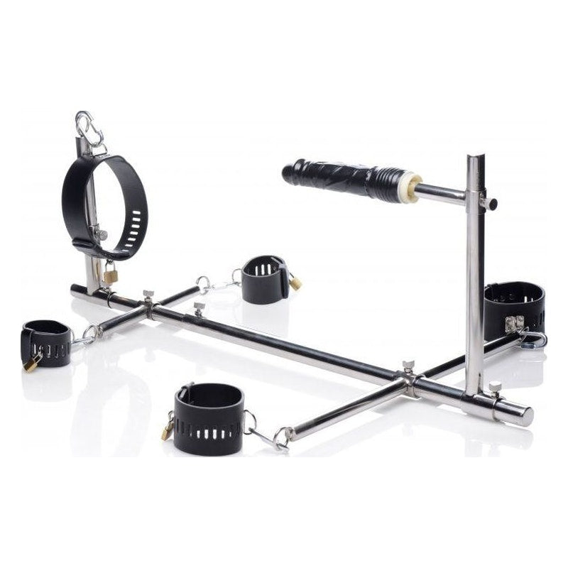 Master Series Imprisoned Metal Stockade w/Dildo