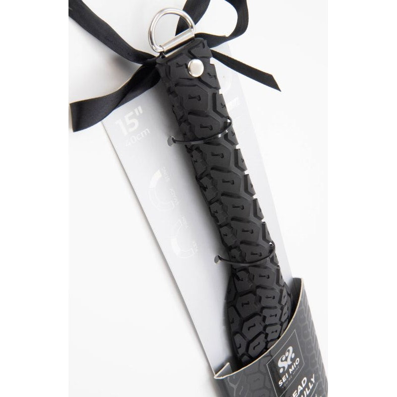 Sei Meo Tyre Textured Spanking Paddle. Large, Black