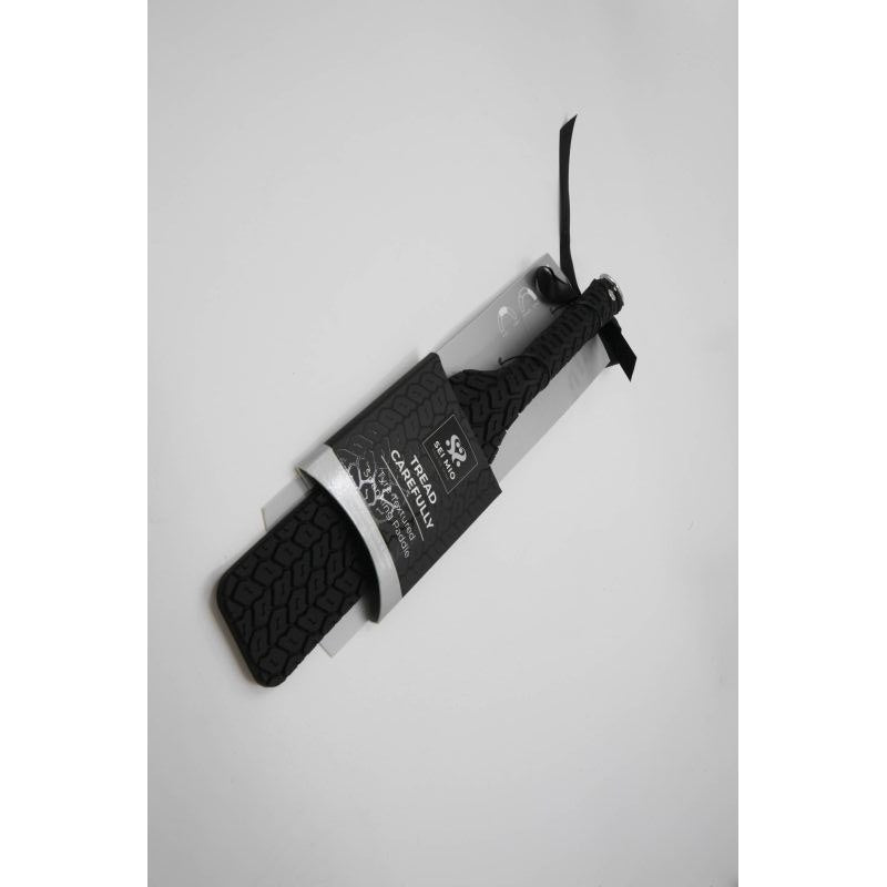 Sei Meo Tyre Textured Spanking Paddle. Large, Black