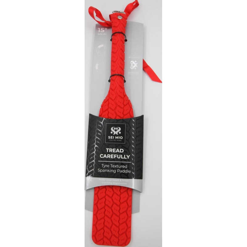 Sei Meo Tyre Textured Spanking Paddle. Large, Red