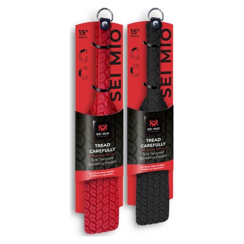 Sei Meo Tyre Textured Spanking Paddle. Large, Red