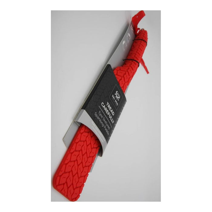 Sei Meo Tyre Textured Spanking Paddle. Large, Red